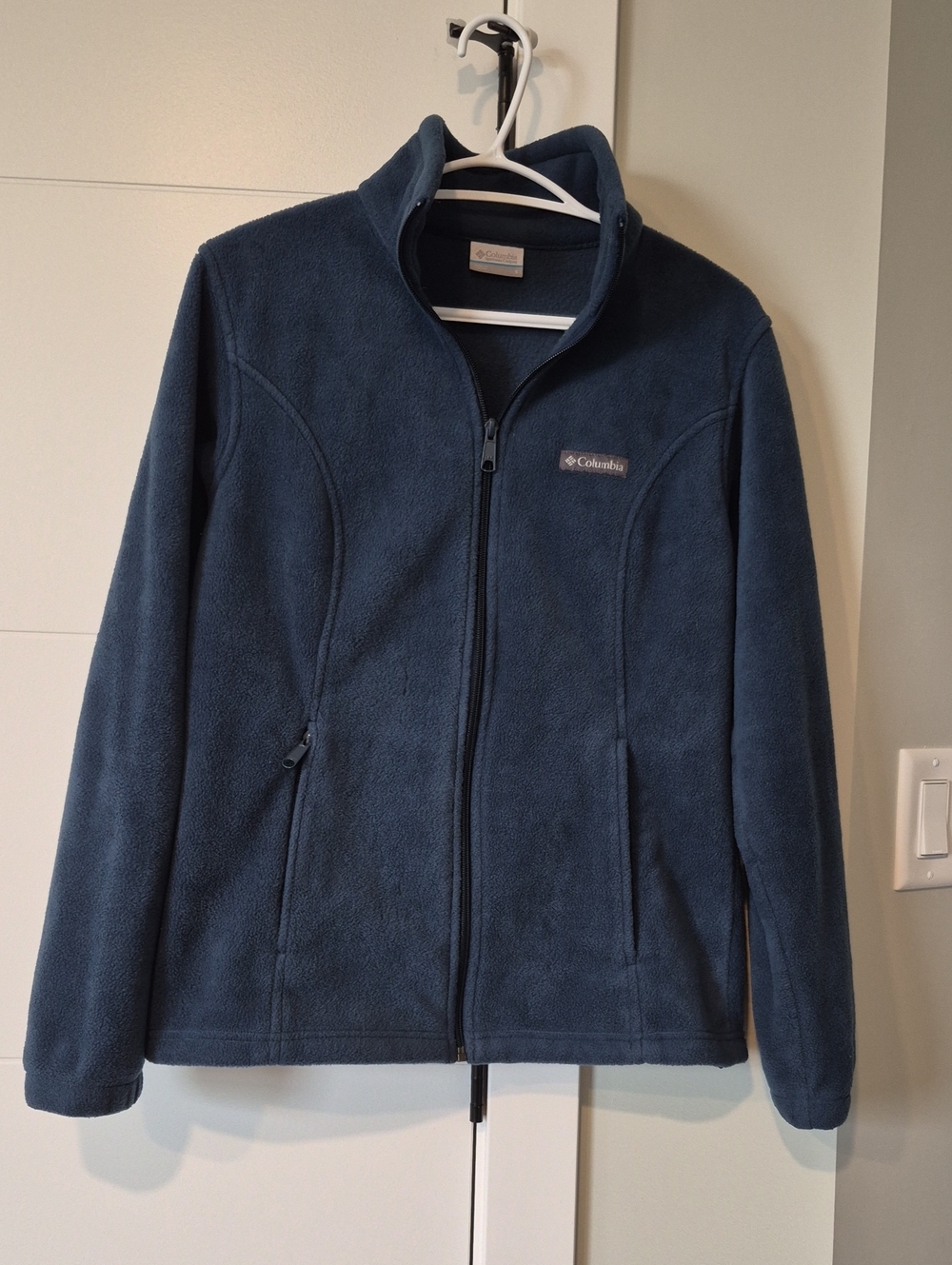 Columbia Women's Dark Navy Full-Zip Teddy Fleece Jacket Small